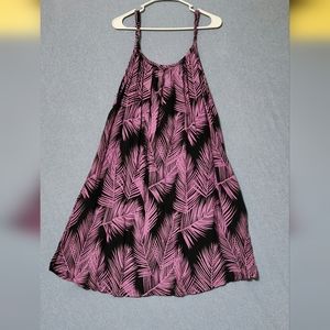 Chantique purple back floral sleeveless swim cover. Size OS